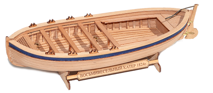 Катер 8 весельный 1824г. 1:72+фигурка F0208 - фото 4552