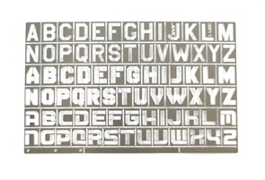 Трафарет буквы латинский алфавит 78 символов